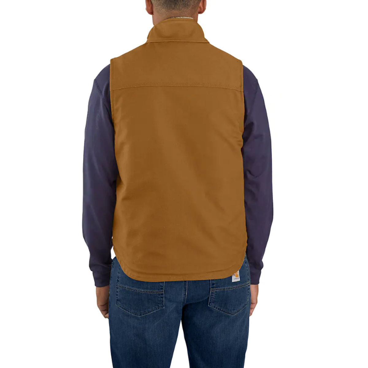 Carhartt FR Duck Sherpa Lined Vest in Carhartt Brown